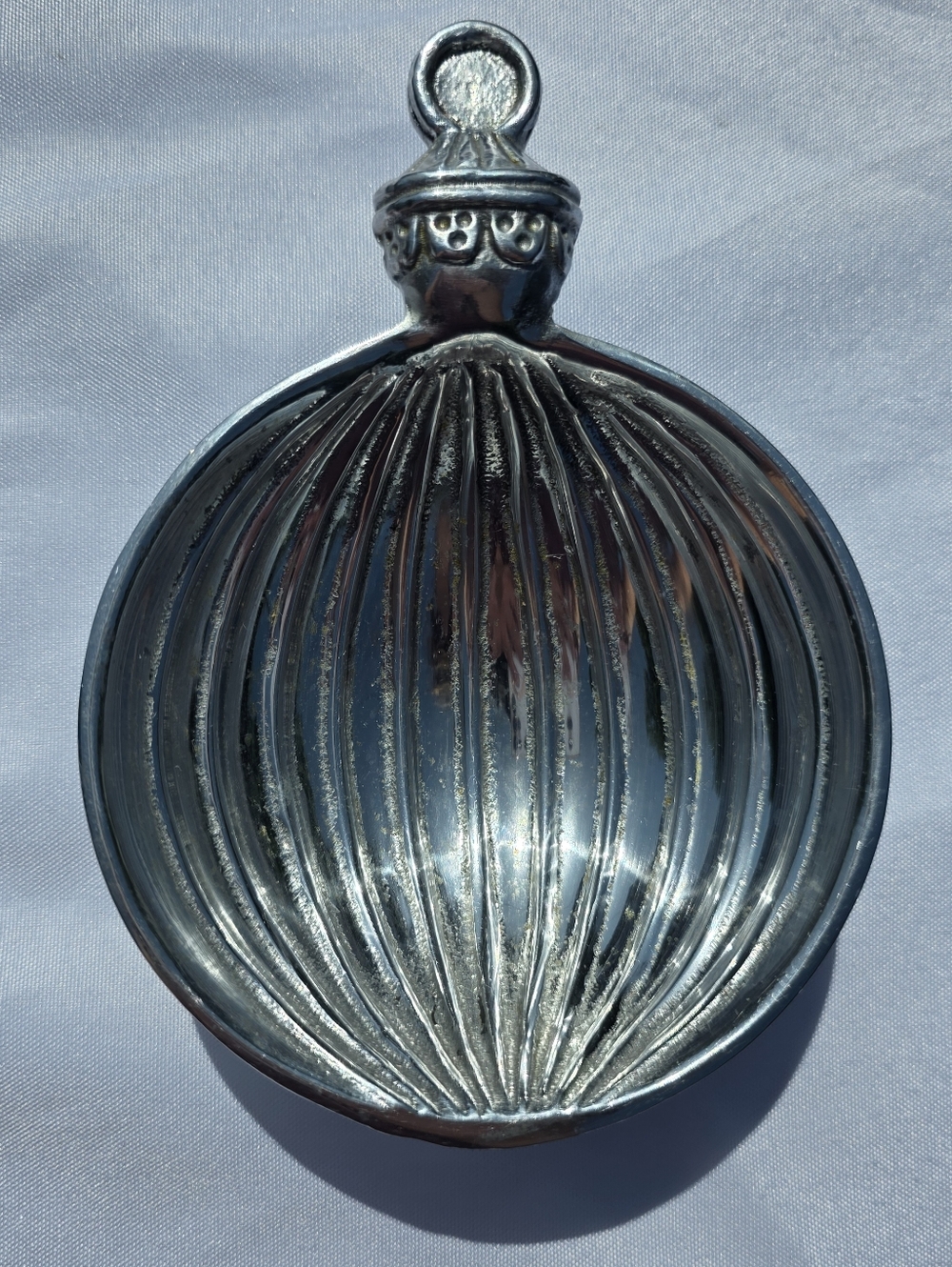 Mariposa Brillante Silver Ornament Candy Dish - Vintage Aluminum